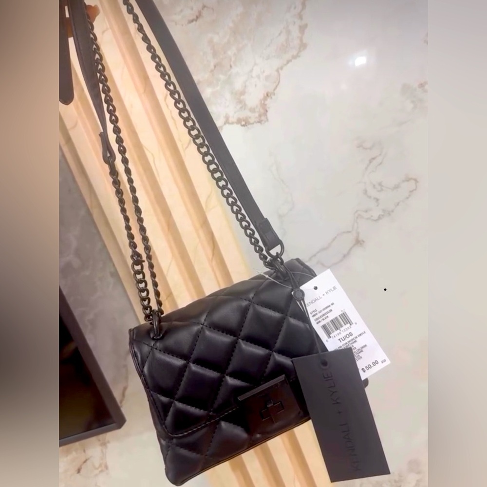 Kendall + Kylie Small Black Crossbody Purse